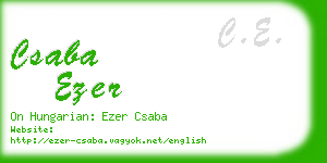 csaba ezer business card